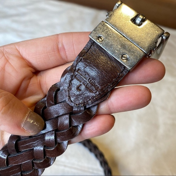 Reversible Leather Braided Belt in Brown & Black Size Large Youth - Picture 3 of 6